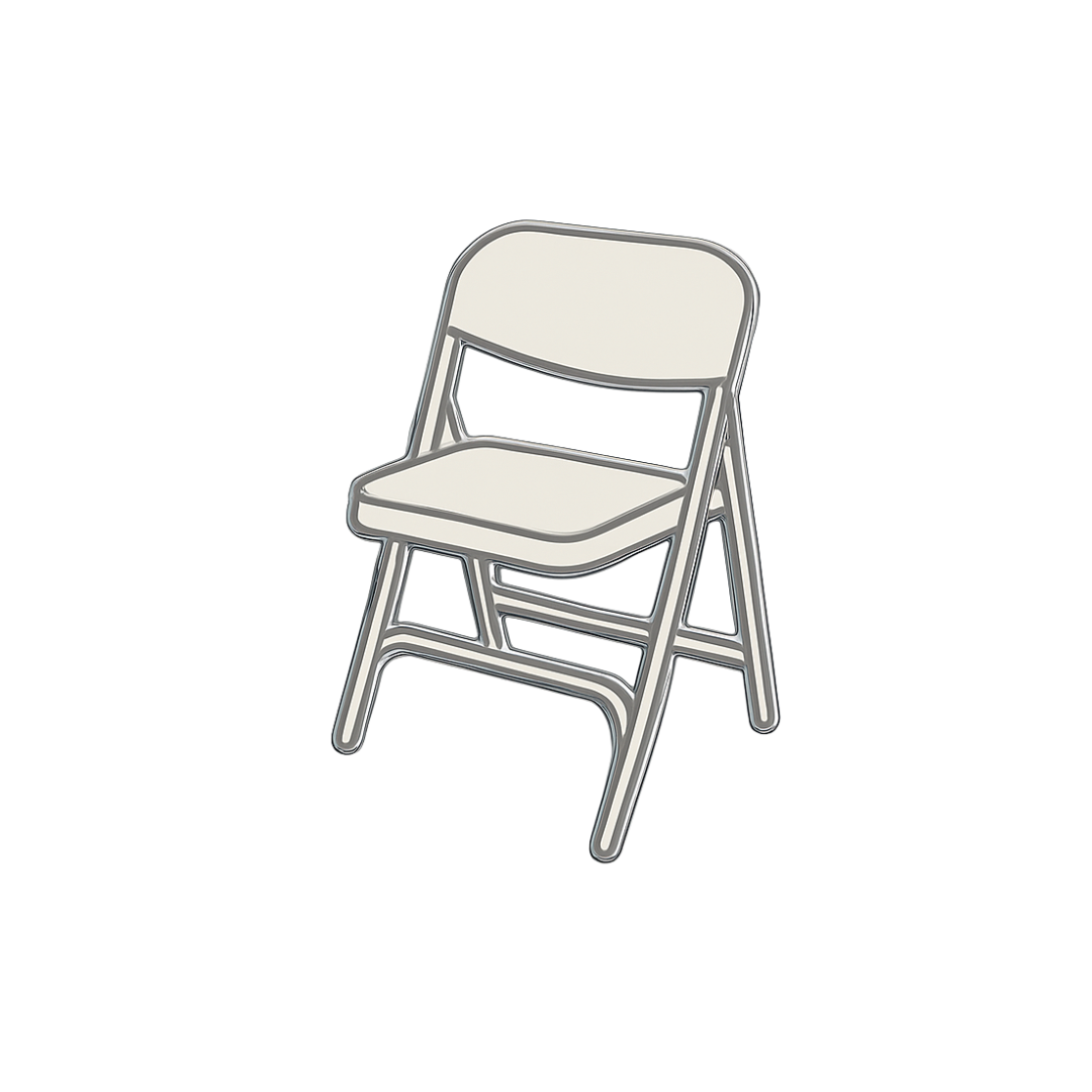 Folding Chair Enamel Pin
