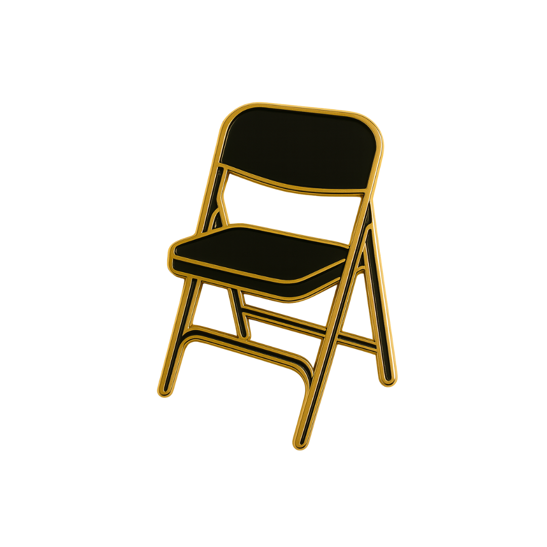 Folding Chair Enamel Pin