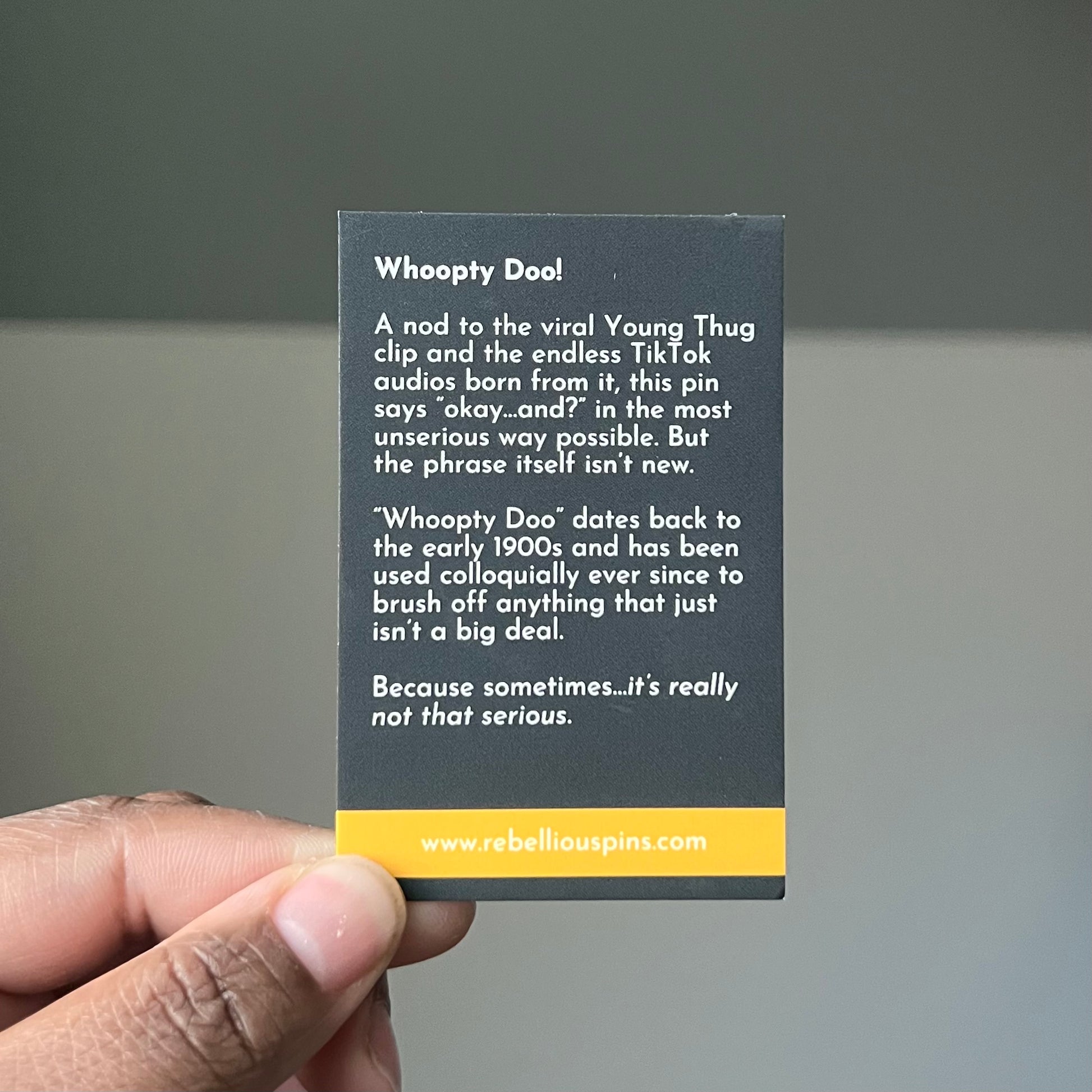 Whoopty Doo Enamel Pin