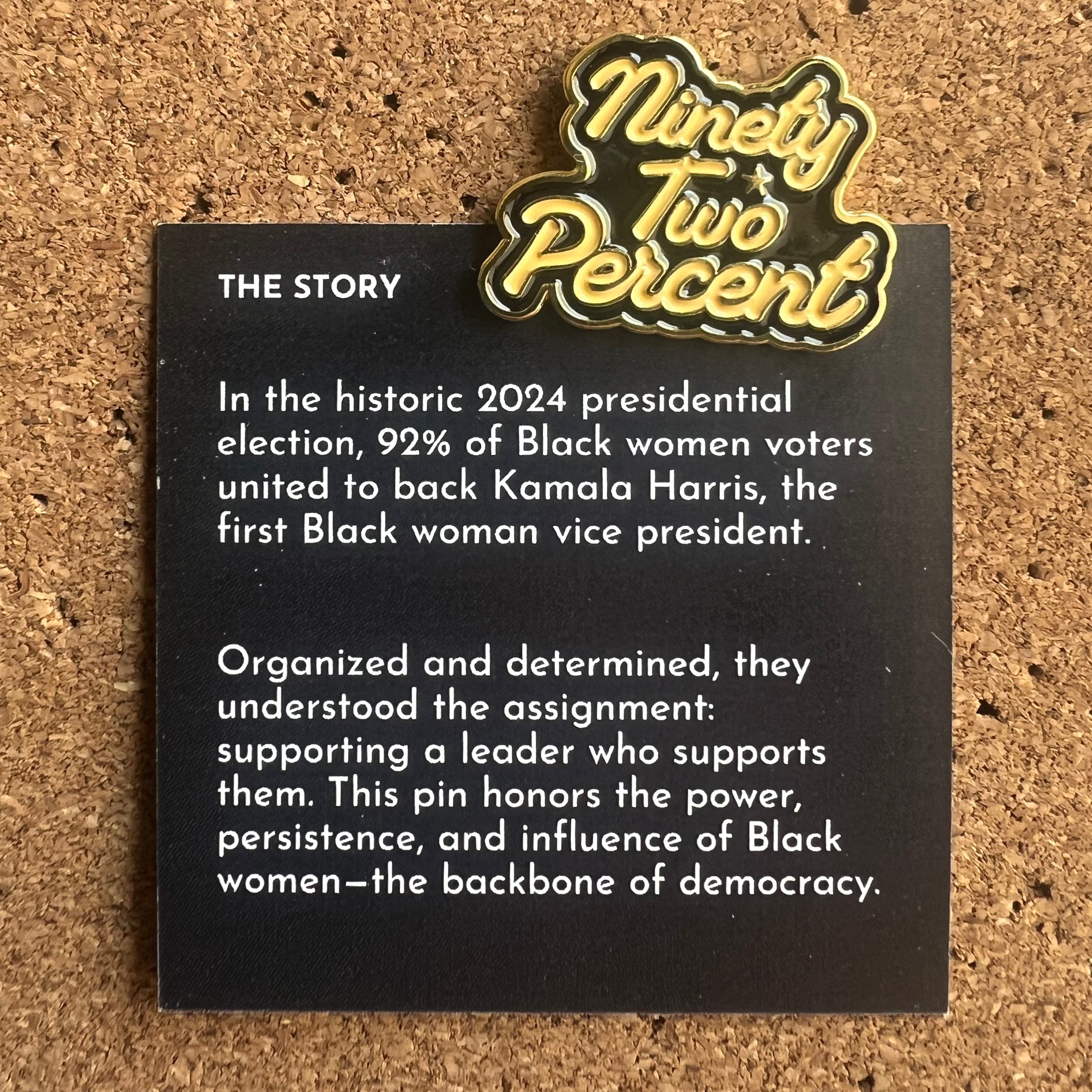 Ninety-Two Percent Enamel Pin