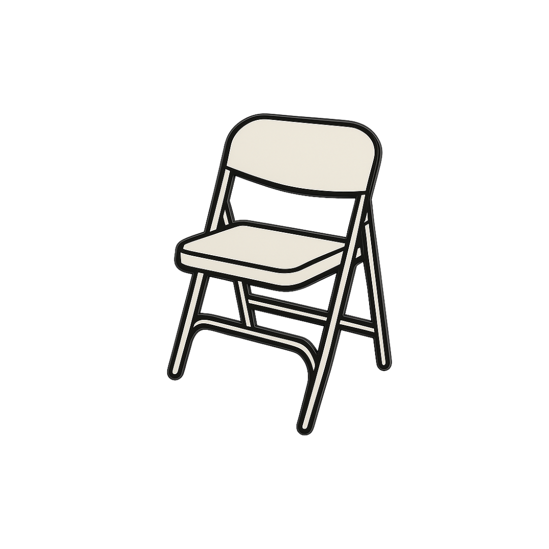 Folding Chair Enamel Pin
