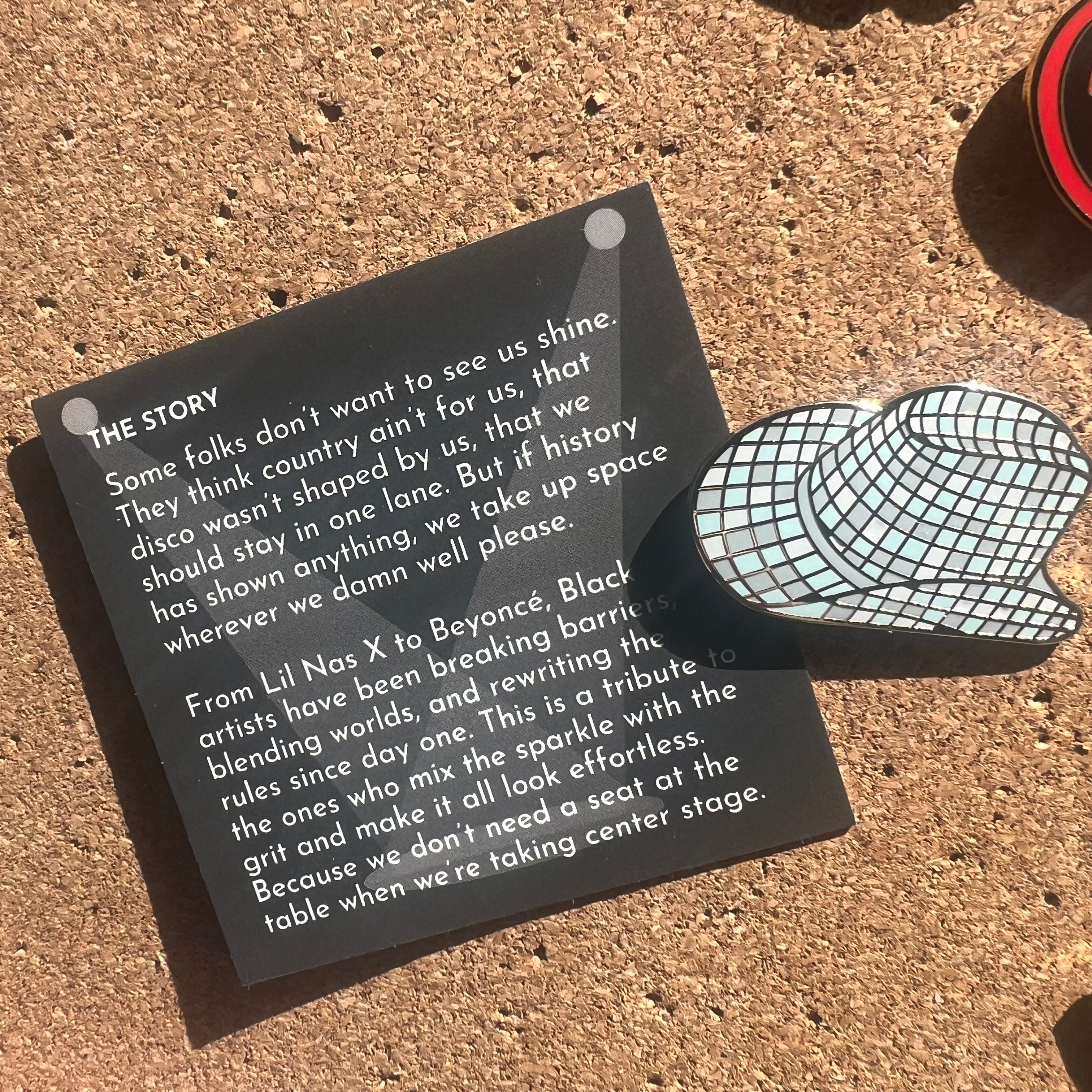 FINAL SALE Disco Cowgirl Pin (Blank Card)