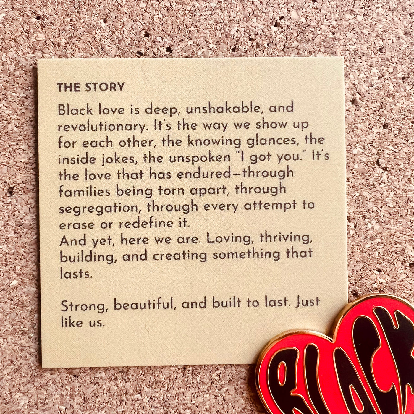 Black Love Enamel Pin