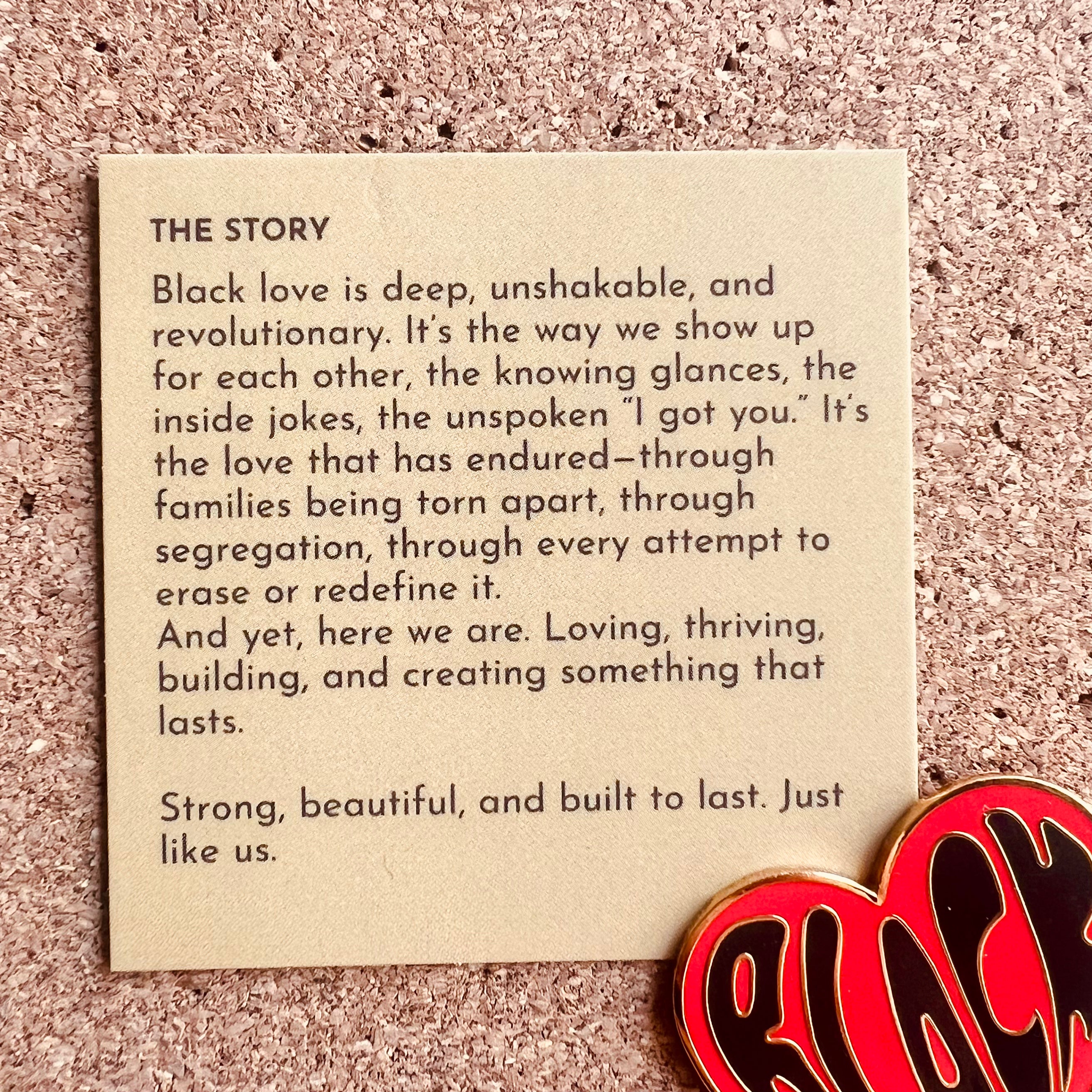 Black Love Enamel Pin