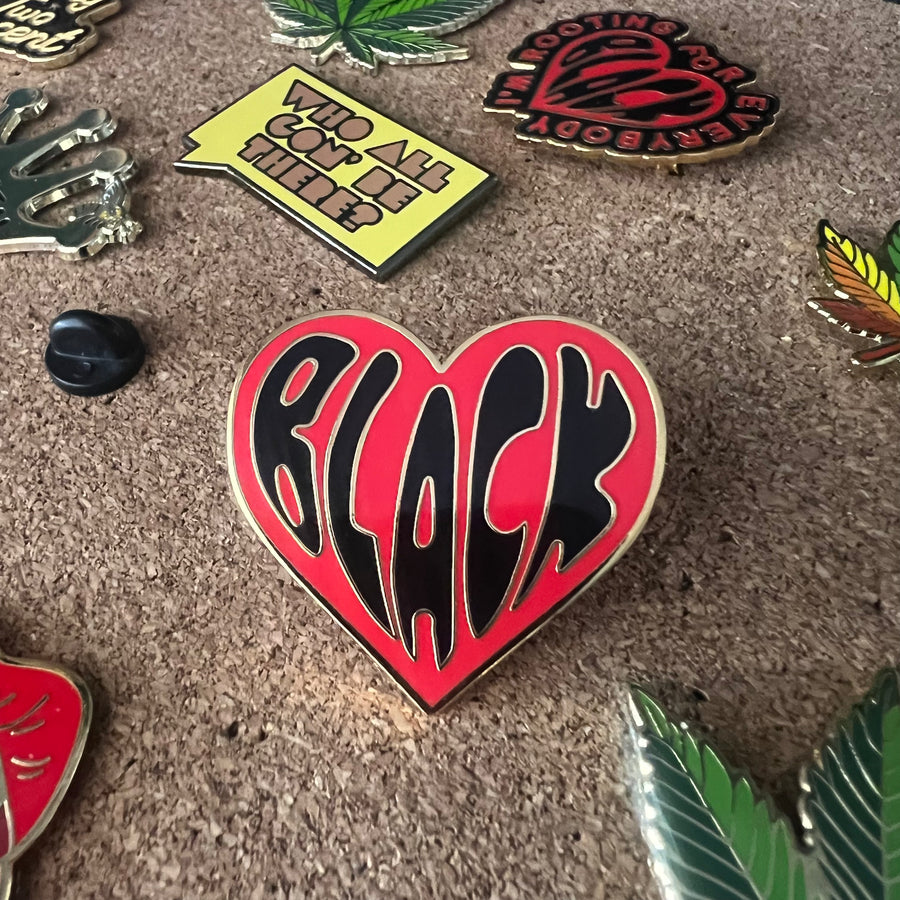 Black Love Enamel Pin