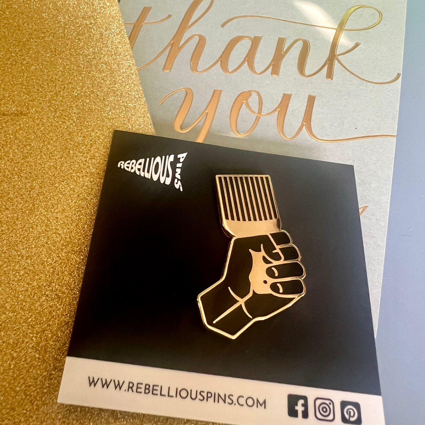 Black Power Enamel Pin