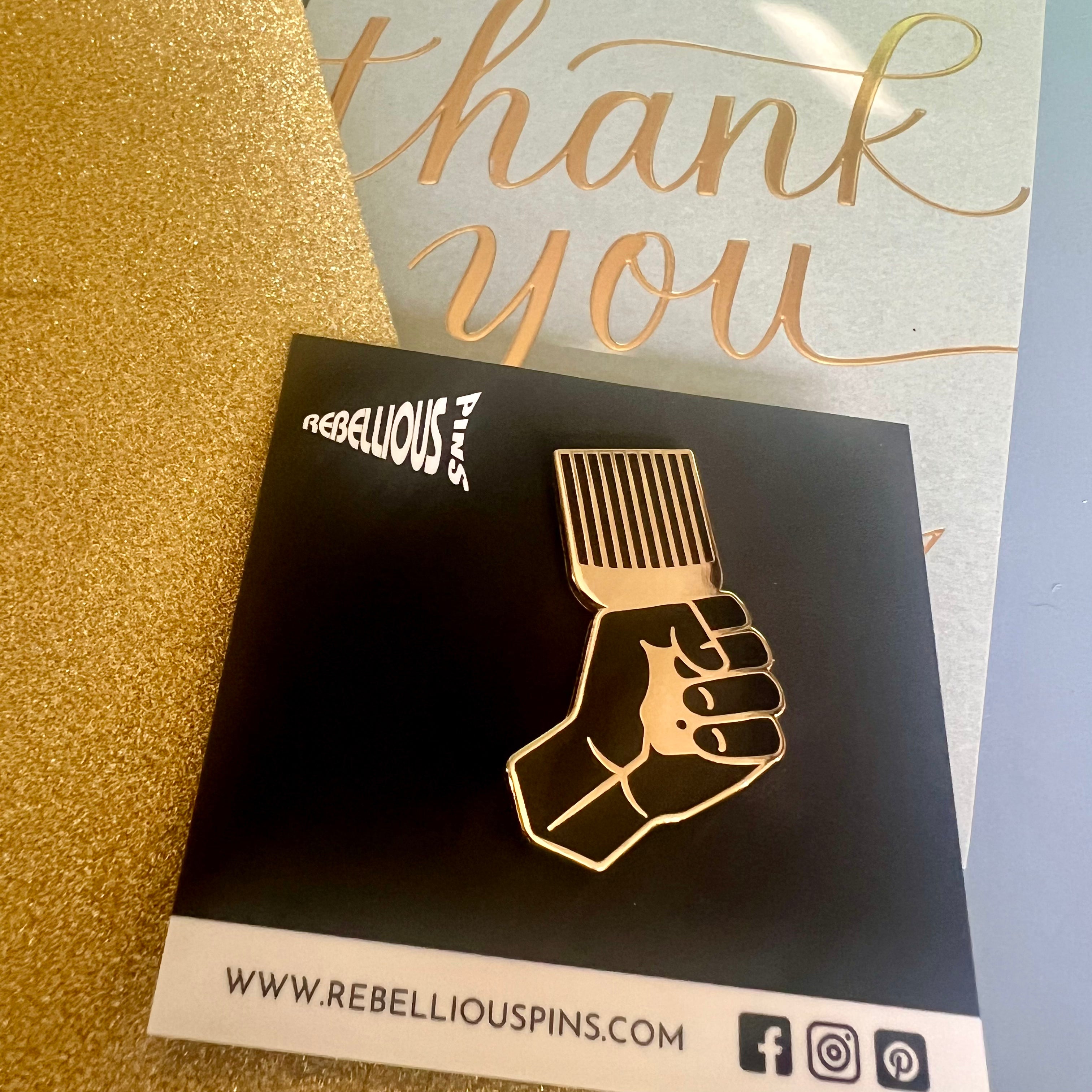 Black Power Enamel Pin