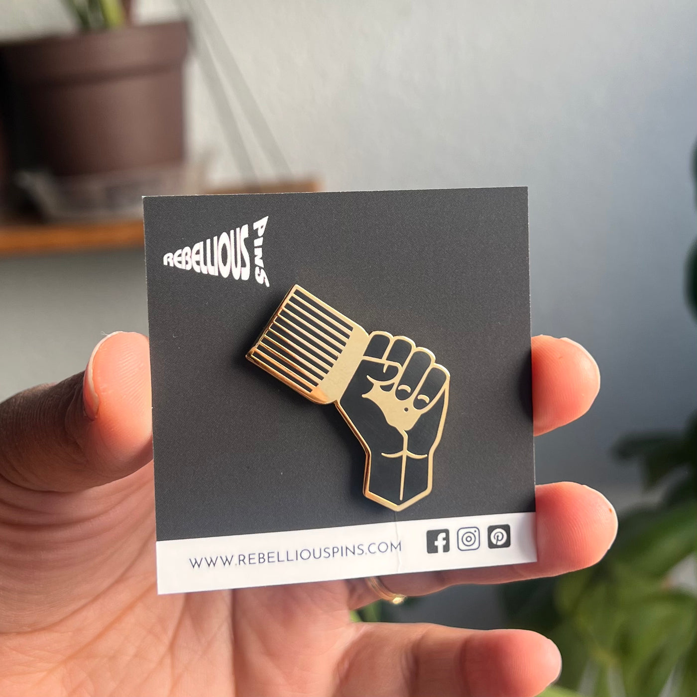 Black Power Enamel Pin