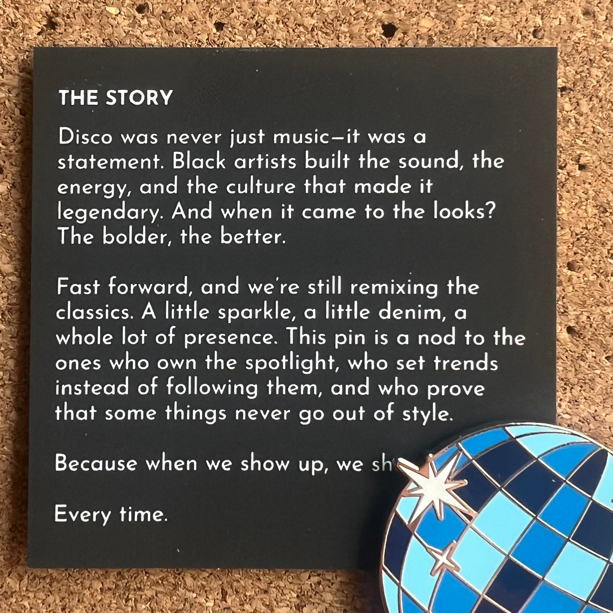 FINAL SALE: Denim Disco Ball Enamel Pin