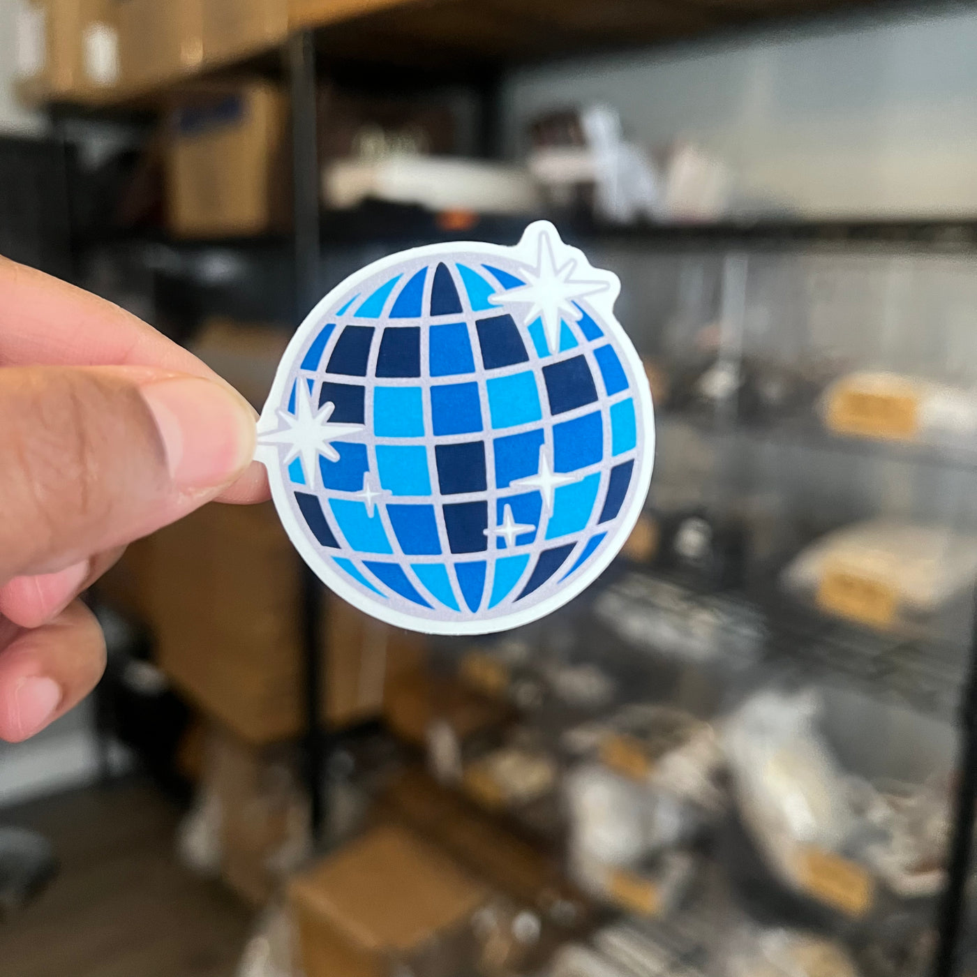 Sticker | Denim Disco Ball