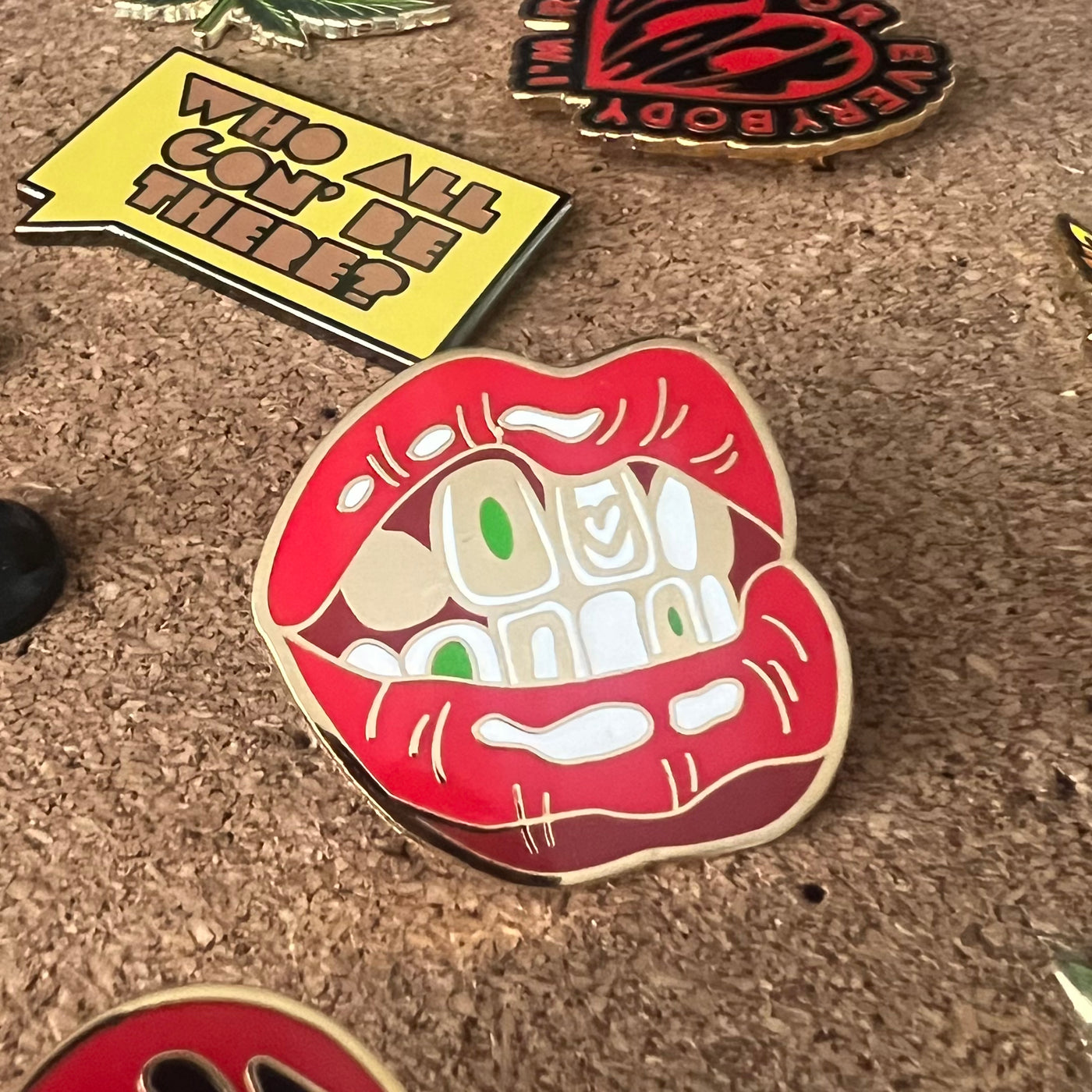 Grillz Enamel Pin