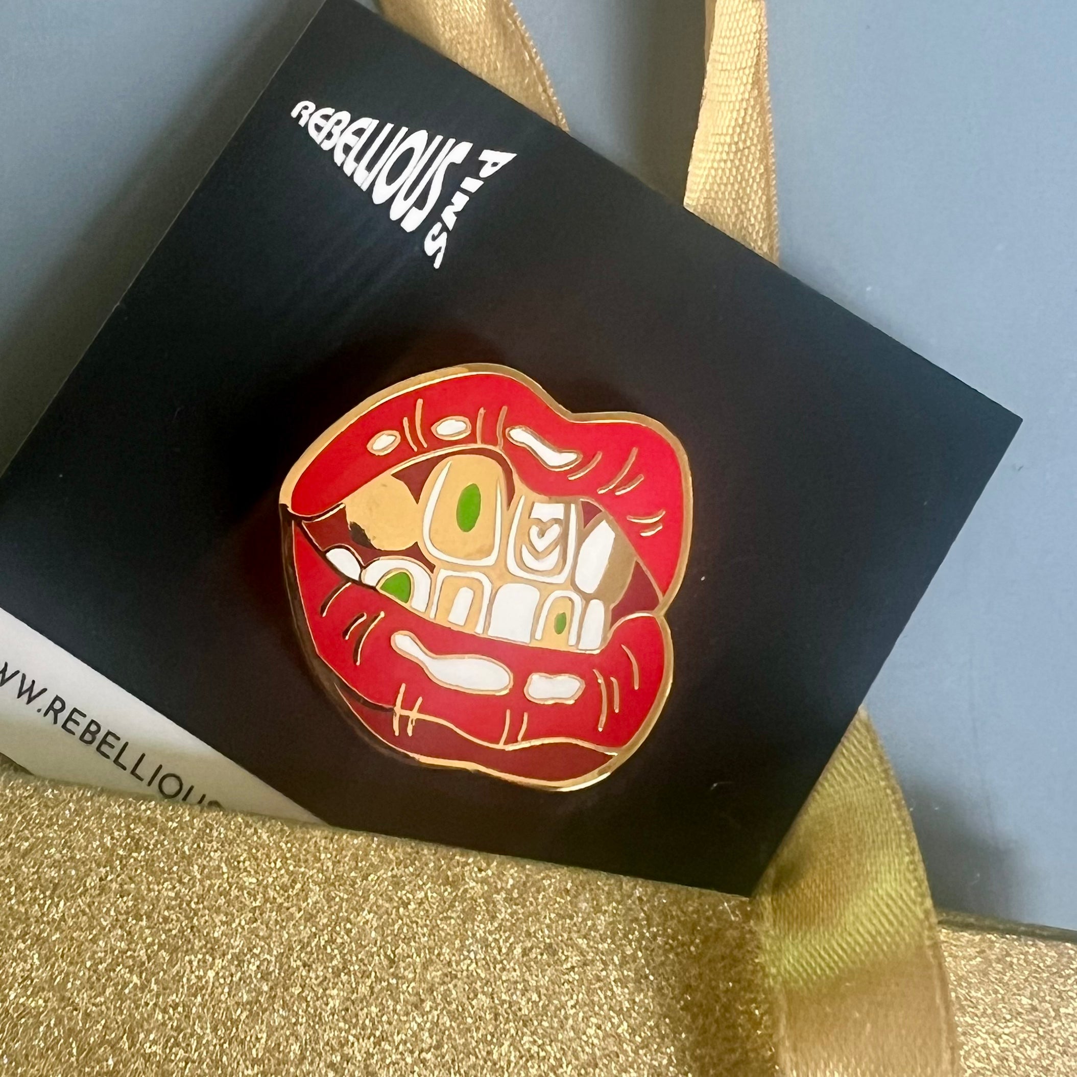 Grillz Enamel Pin
