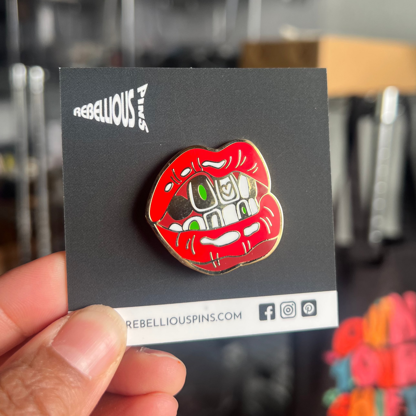 Grillz Enamel Pin