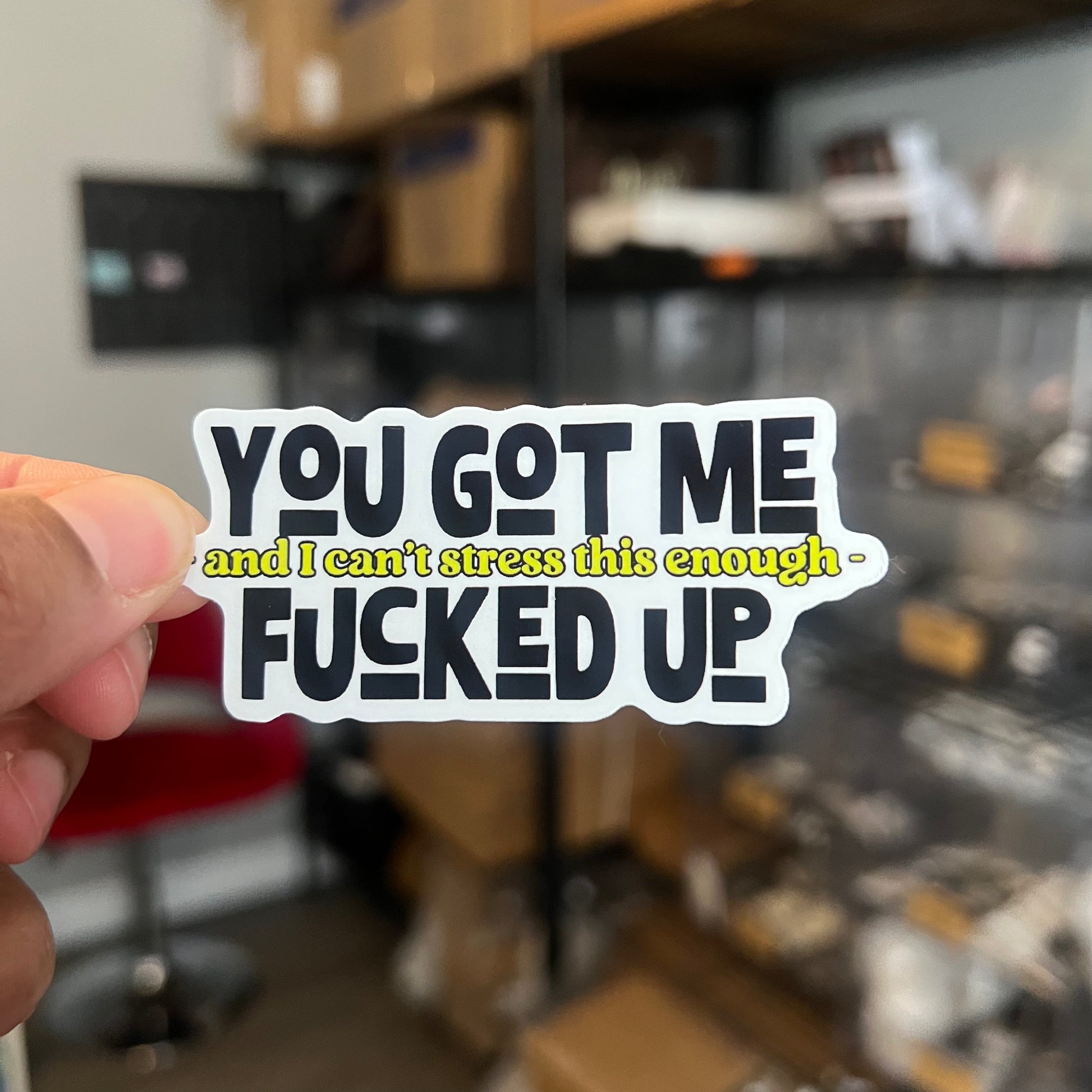 You Got Me F'ed Up Sticker