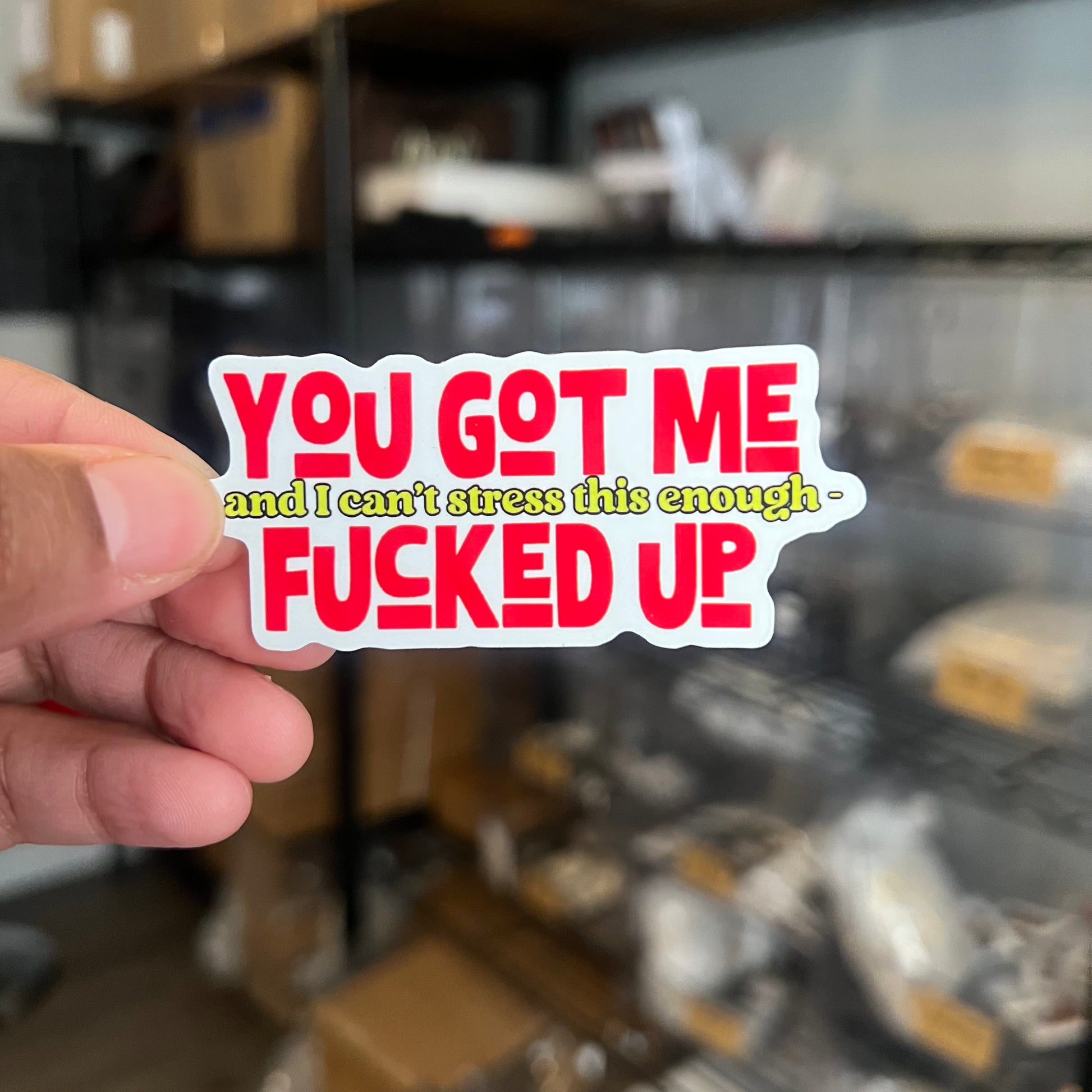 You Got Me F'ed Up Sticker