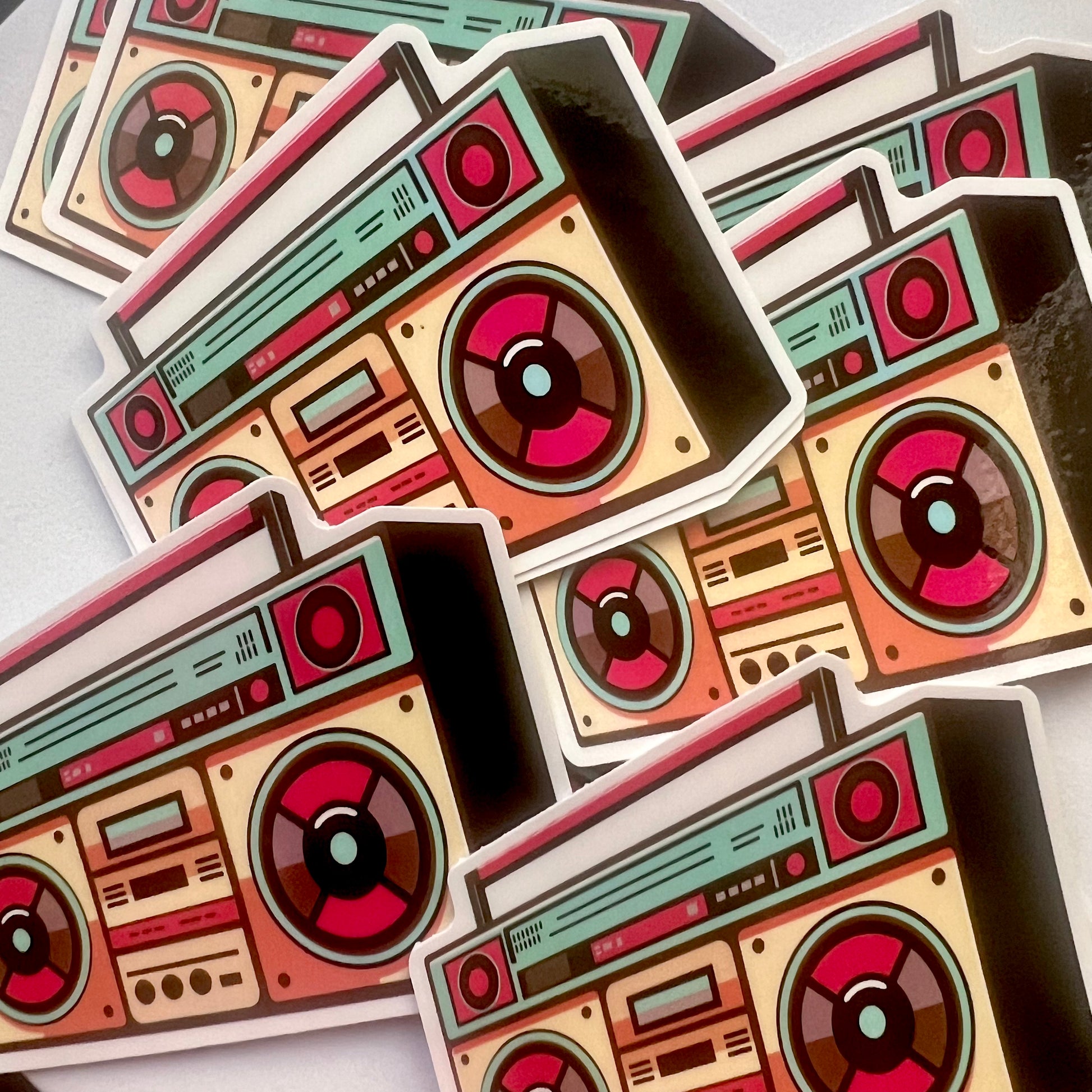 Retro Boombox Sticker