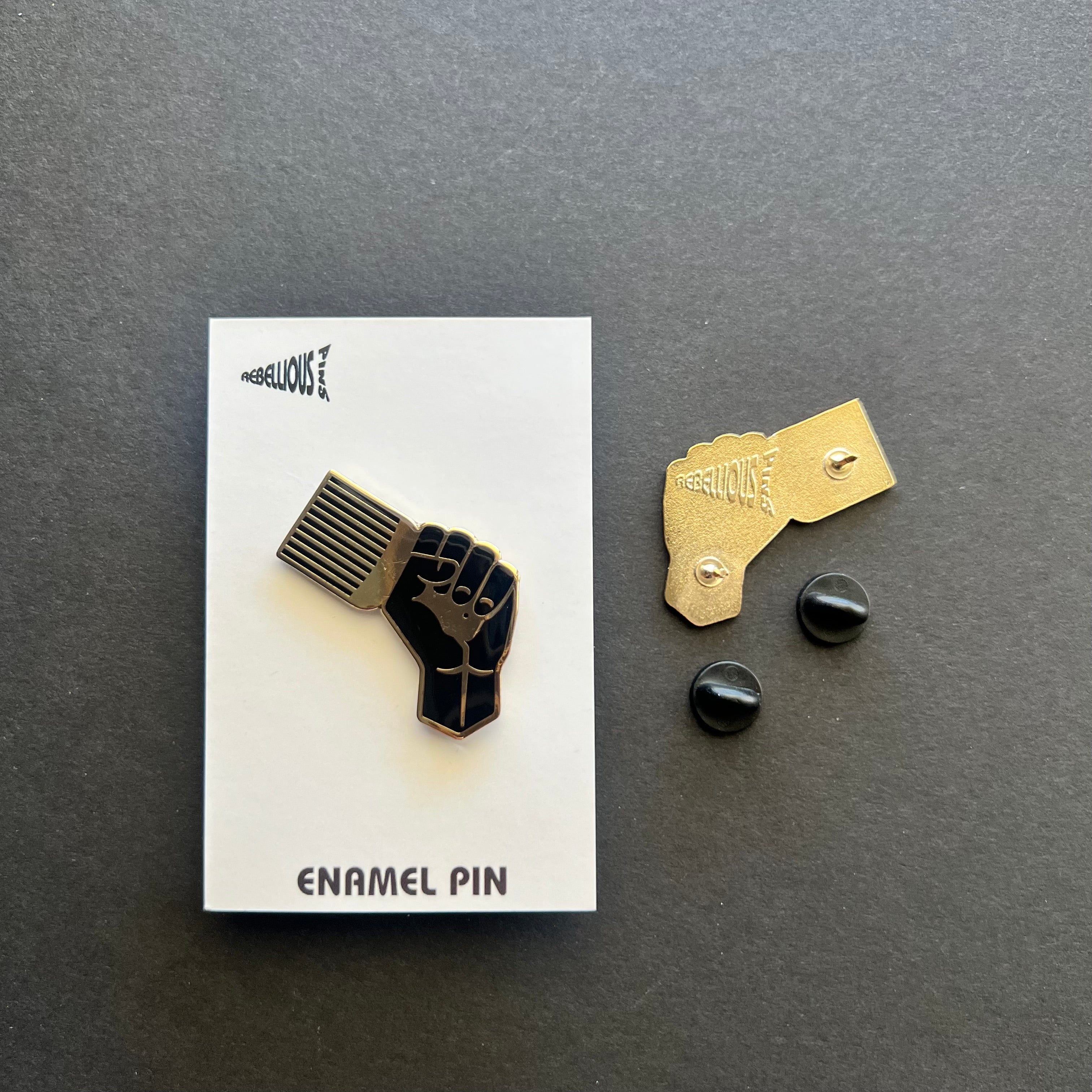 Black Power Enamel Pin