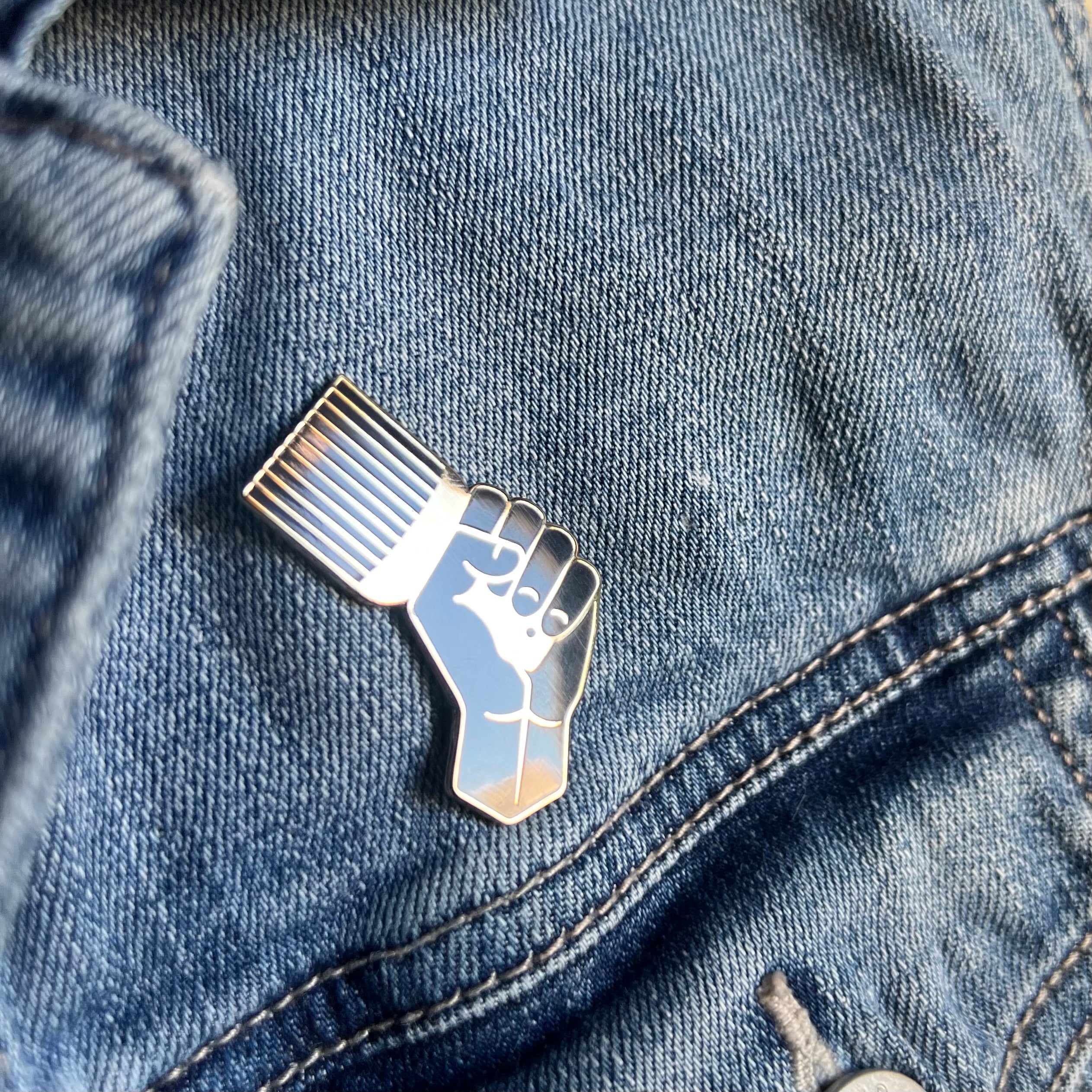 Black Power Enamel Pin