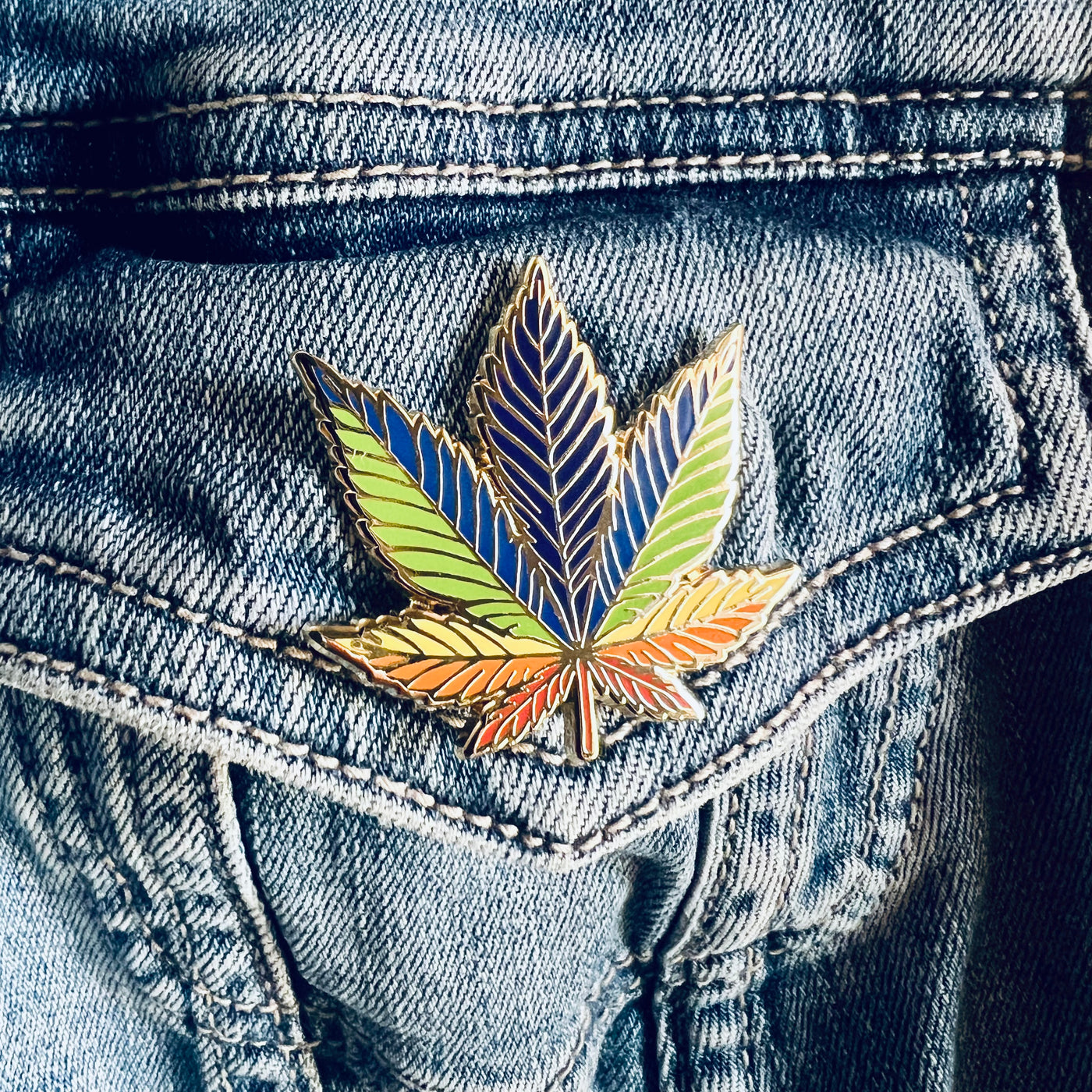 Rainbow 420 Enamel Pin
