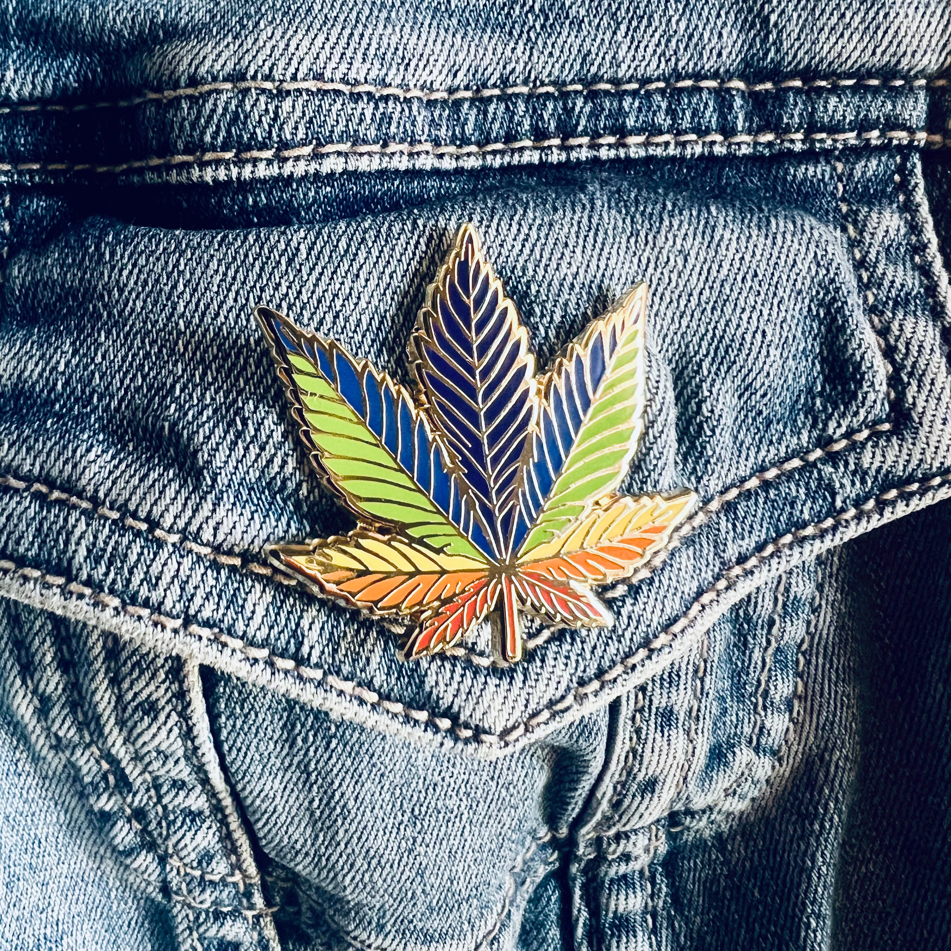 Rainbow 420 Enamel Pin