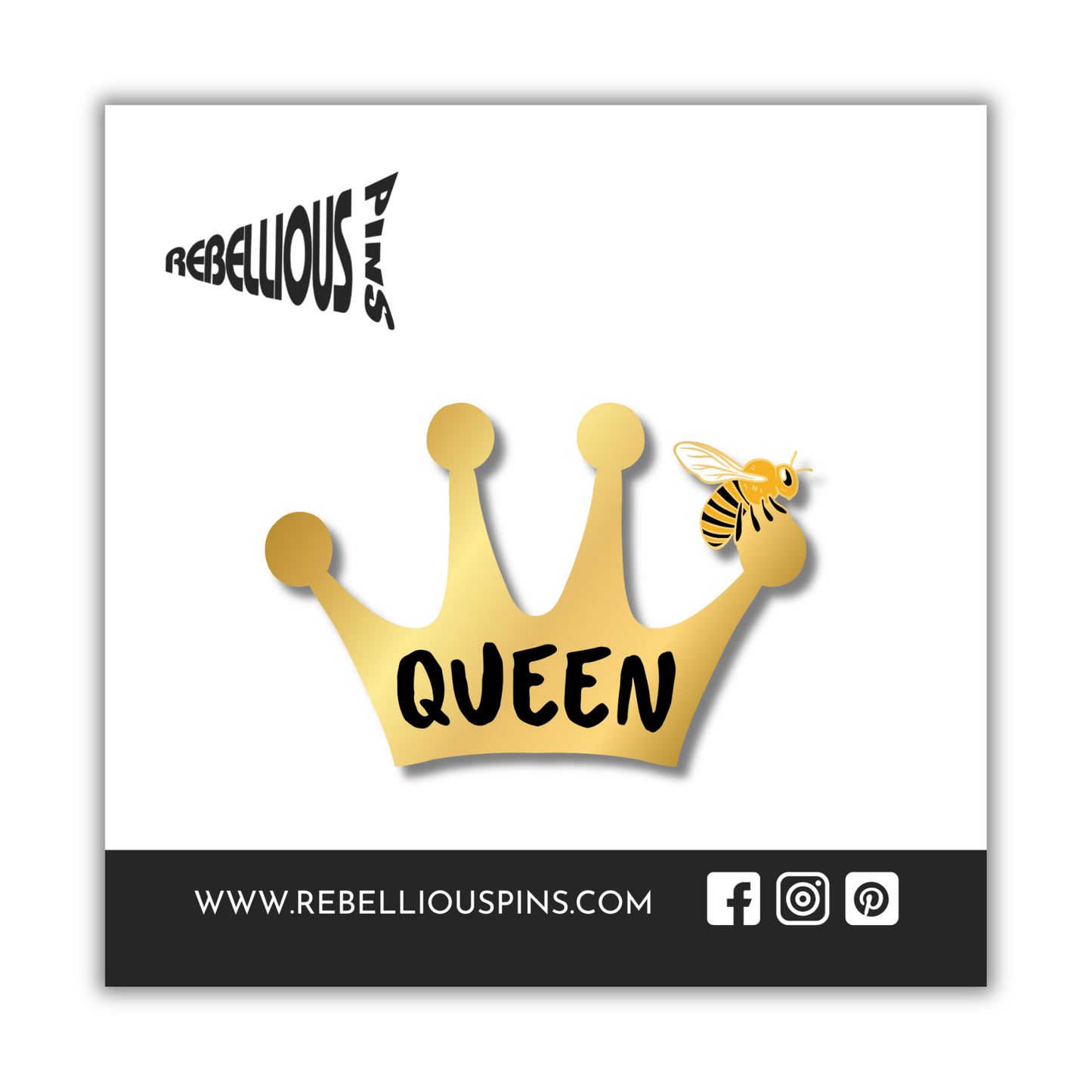 Crowned Queen Bee | Hard Enamel Pin