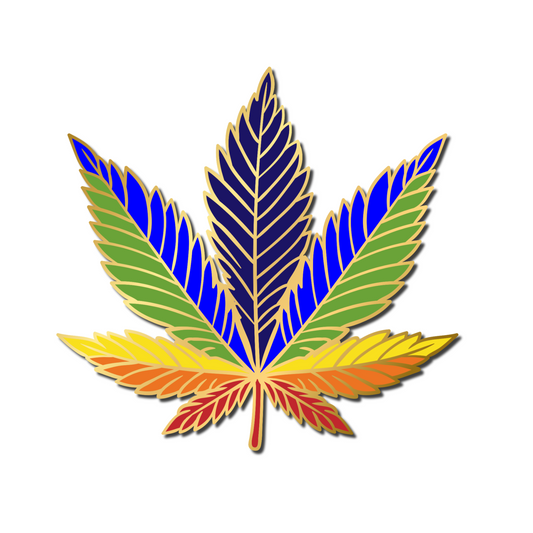 Rainbow 420 Leaf | Hard Enamel Pin