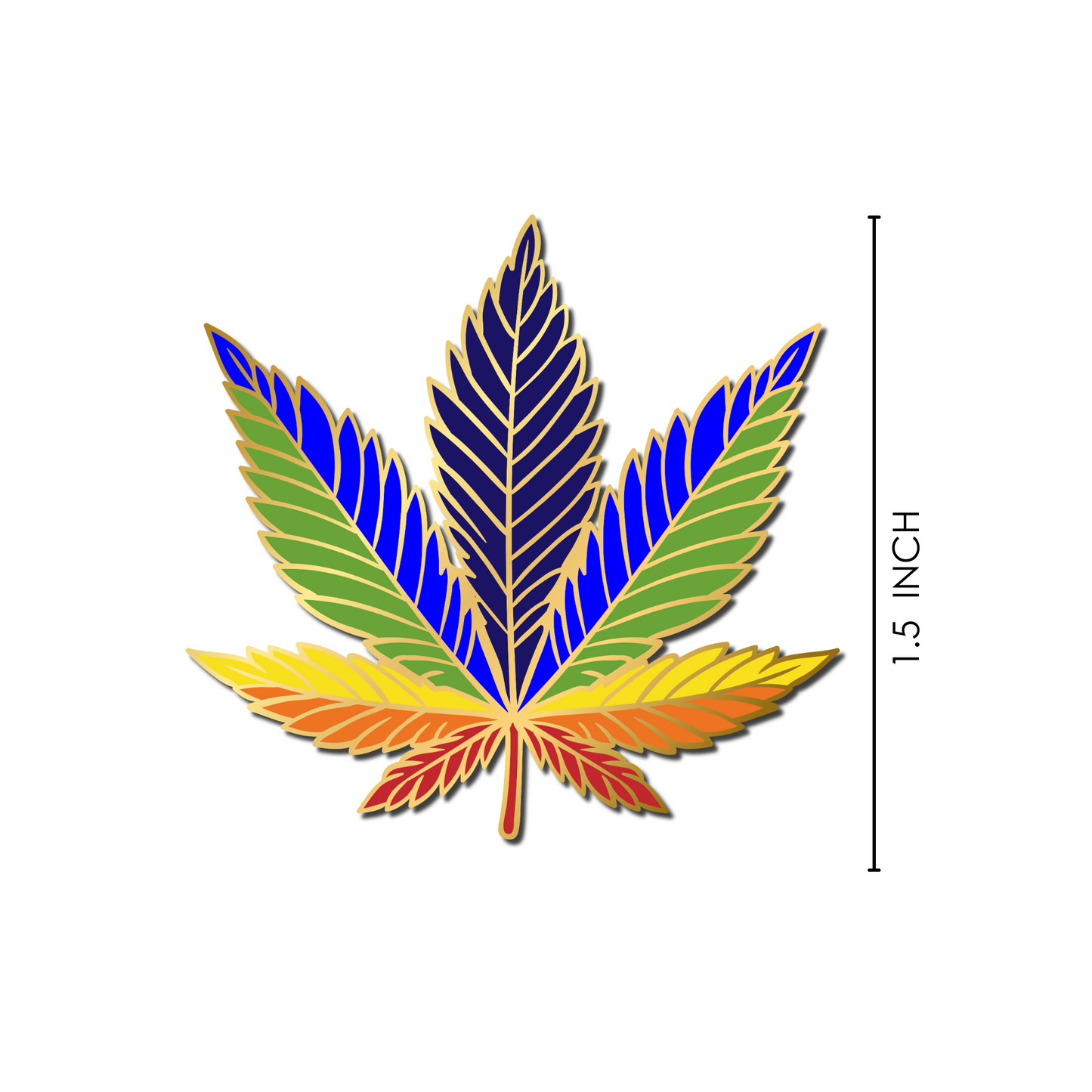 Rainbow 420 Leaf | Hard Enamel Pin