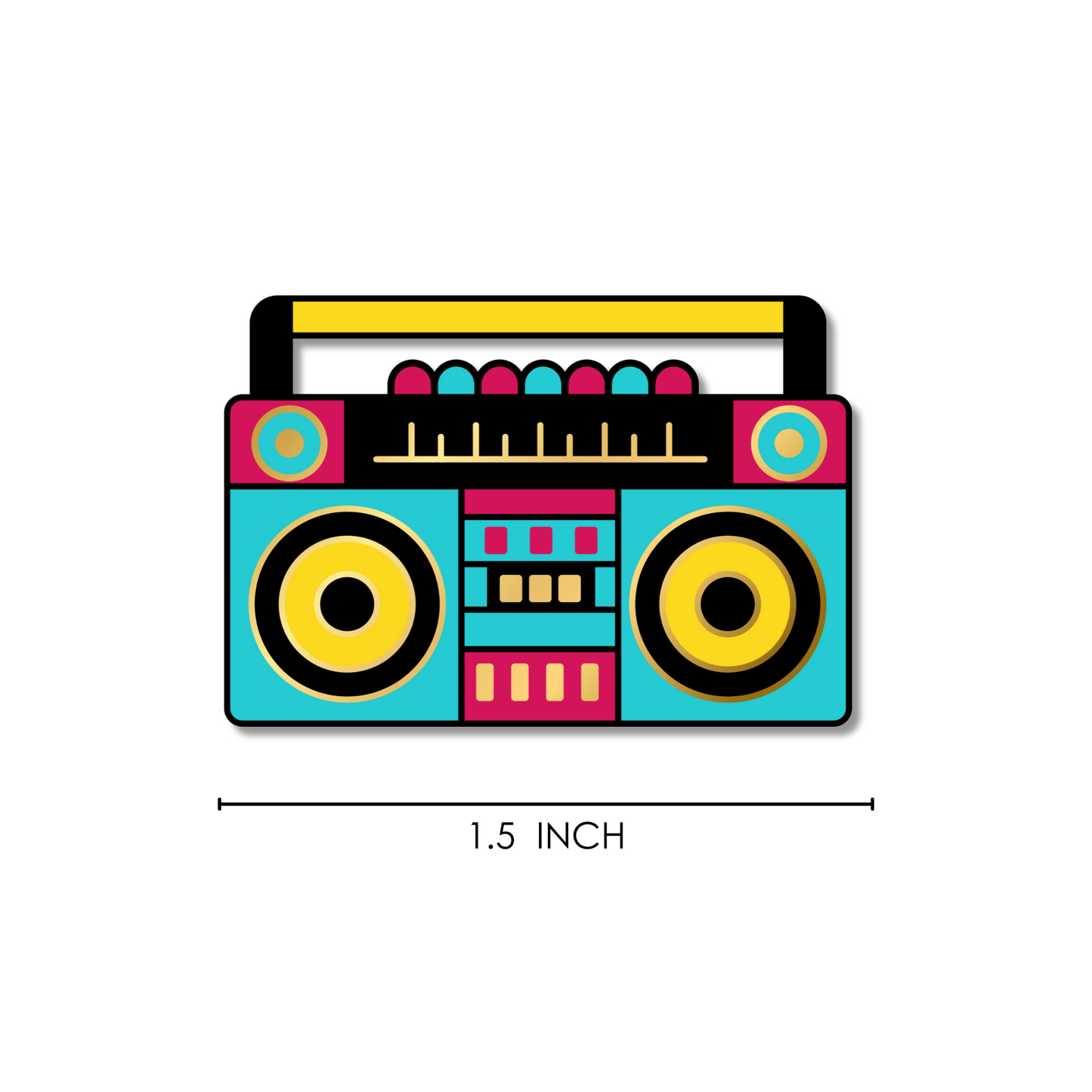 Retro Boombox Hard Enamel Pin