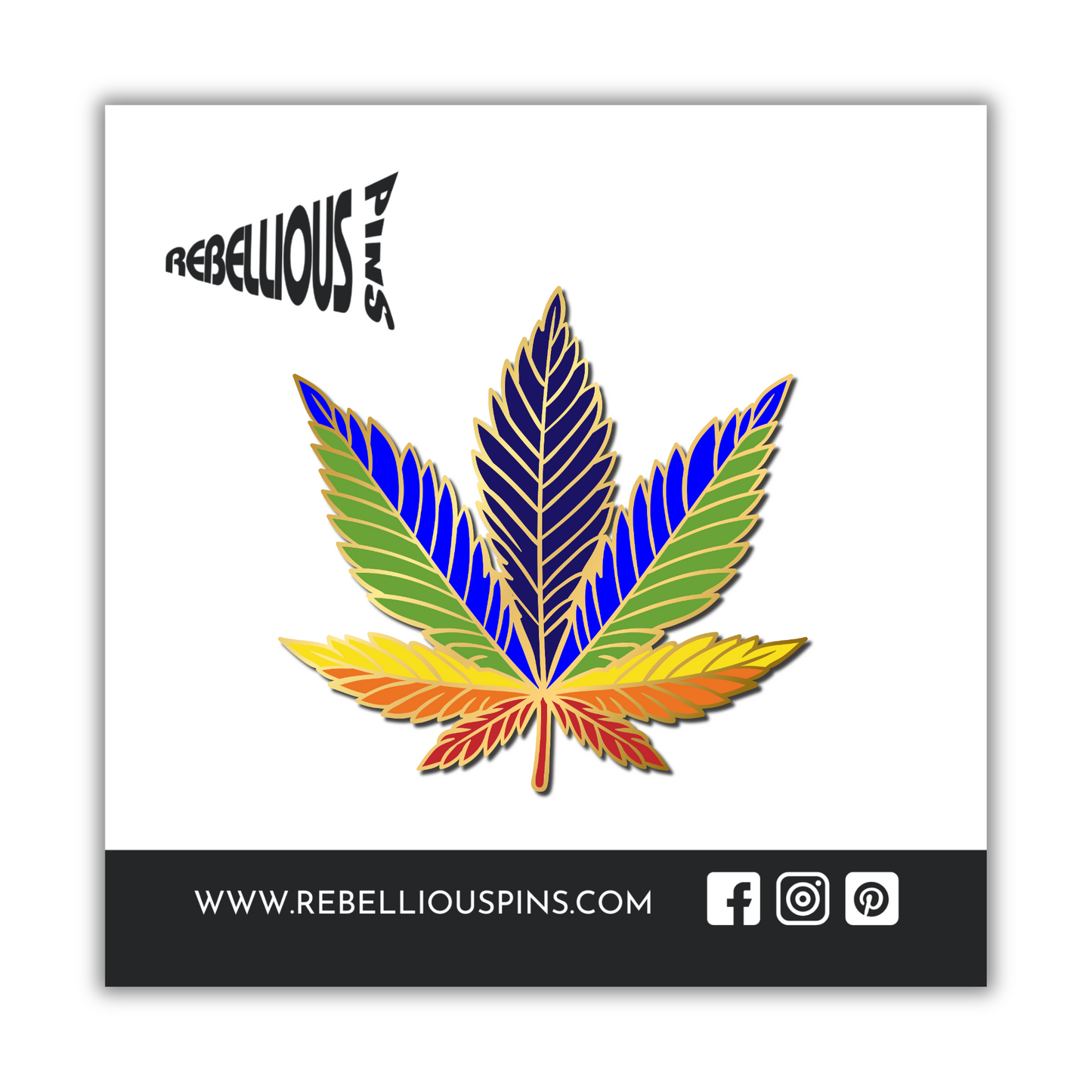 Rainbow 420 Leaf | Hard Enamel Pin