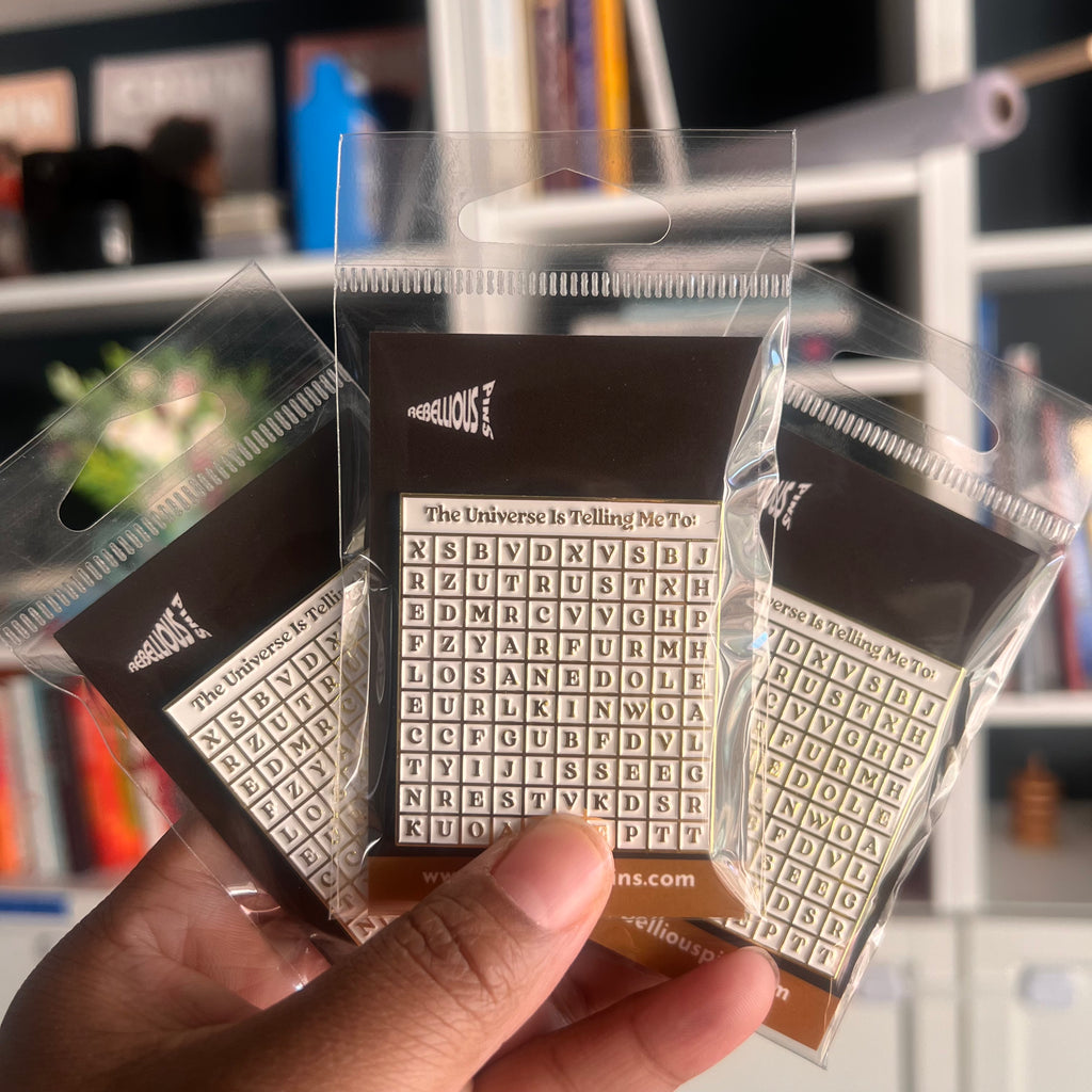 Word Search Enamel Pin