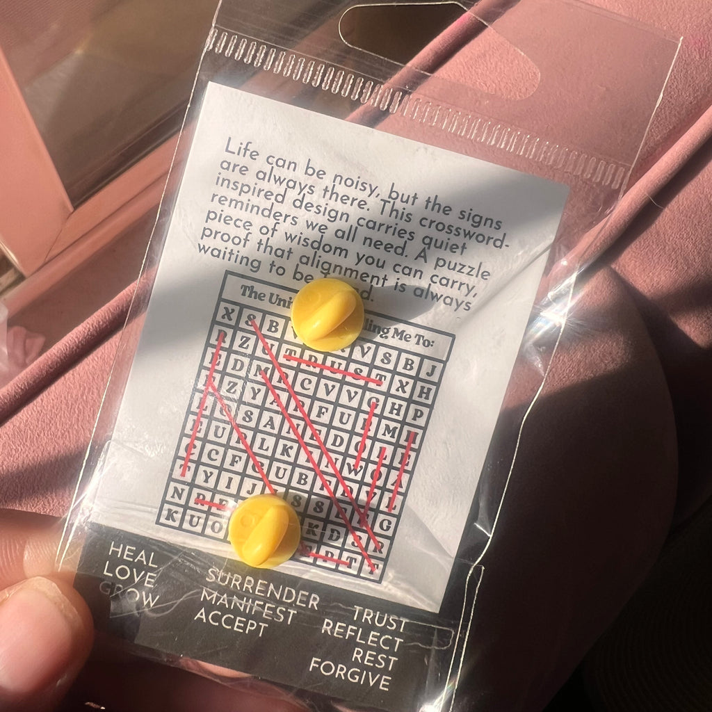 Word Search Enamel Pin