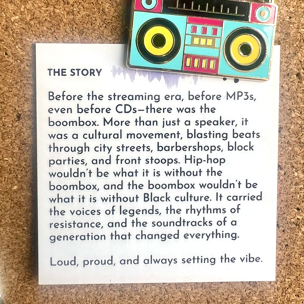 Retro Boombox Enamel Pin