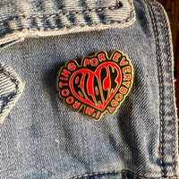 Rooting for Everybody Black Enamel Pin