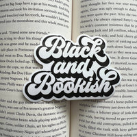 sticker that says Black and bookish