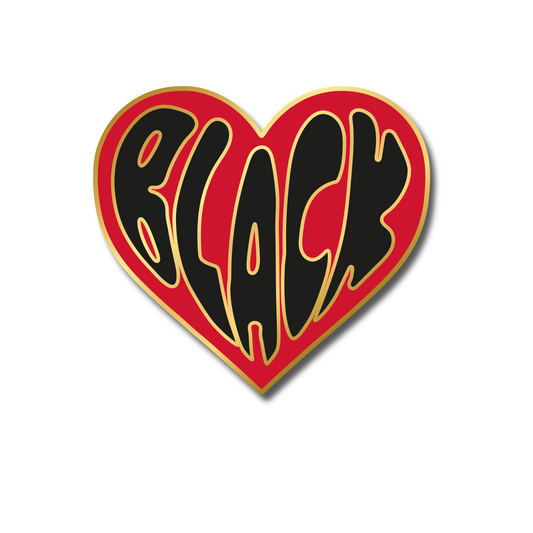 Black Love Heart | Hard Enamel Pin