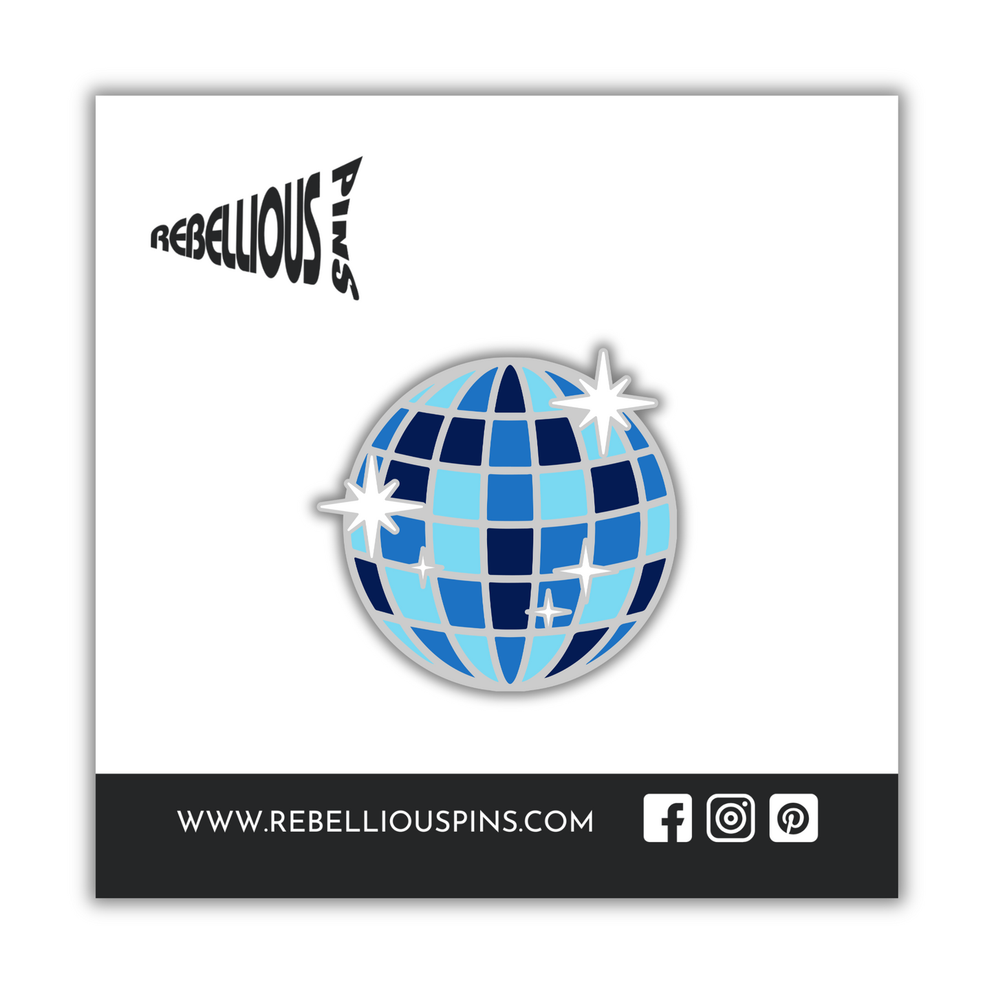 Denim Disco Ball | Hard Enamel Pin