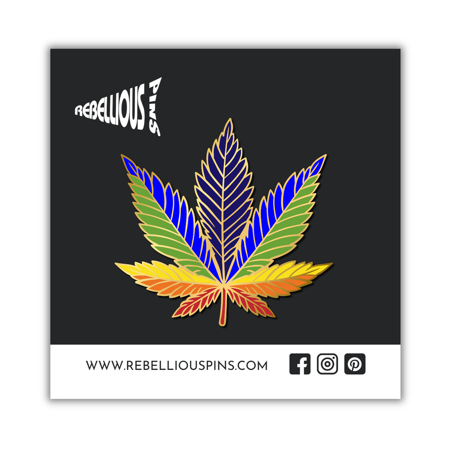 Rainbow 420 Leaf | Hard Enamel Pin